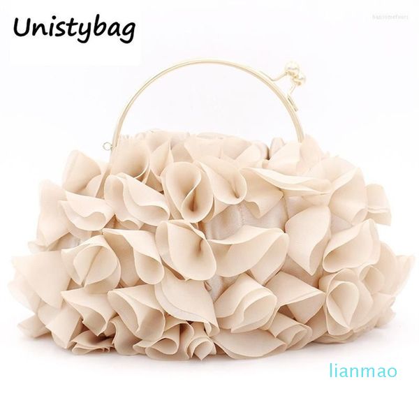 Borse da sera Unistybag Pochette Borsa da sposa floreale in raso di lusso Borse e borsette da donna Designer Spalla da donna