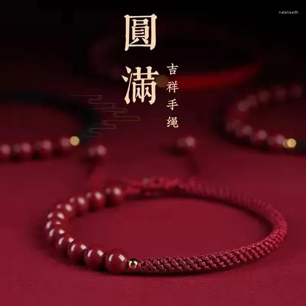 Charme Pulseiras Estilo Chinês Cinábrio Pulseira de Corda Vermelha Mão-tecida Ano do Destino Sorte Corda de Mão Ajustável e Acessórios Simples