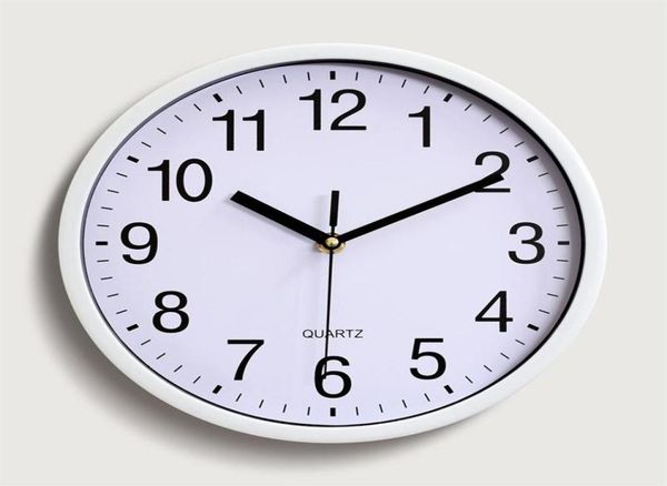 Настенные часы Бесшумные часы Декор для дома и офиса Часы Белый Черный Красный Модный круглый стиль V121508964399