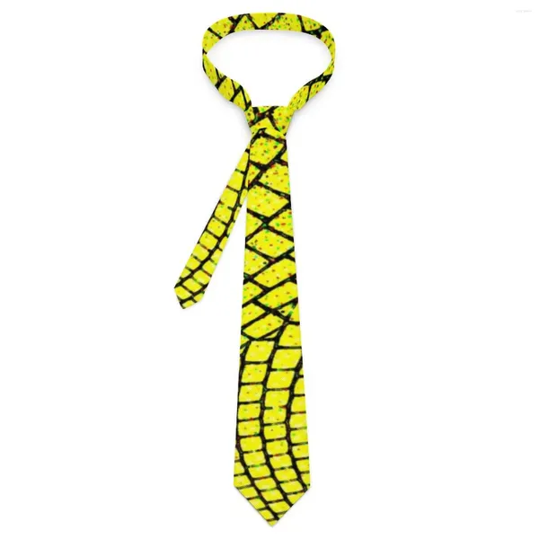 Arco laços arte geométrica gravata amarelo tijolo estrada impressão cosplay festa pescoço masculino retro na moda gravata acessórios qualidade colar