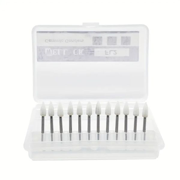 12 pz/pacco Dental Fiamma Cono Rotondo Bianco Pietra Lucidatrici FG Frese Per La Lucidatura Dental Clinic Metallo Resina Porcellana