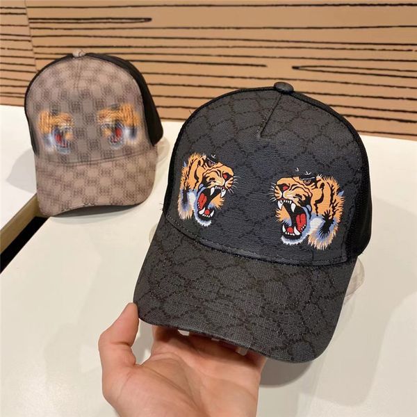 Berretti da baseball da uomo Luxury Brand Tiger Ball Cap 2 colori Ricamato Uomo Donna Casquette Cappello da sole Motivi animali Cappellini sportivi da golf