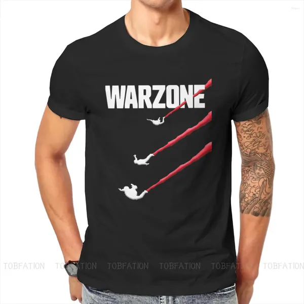 Herren T-Shirts COD Warzone Game Stoff T-Shirt Dropping In Basic Shirt Freizeit Herren Kleidung Druck Trendy