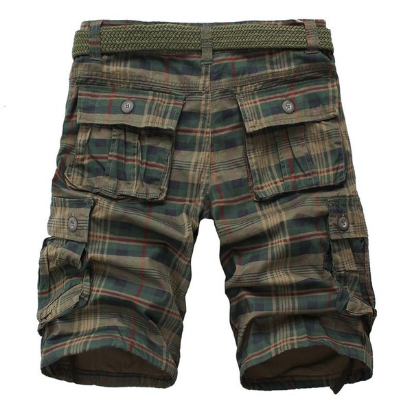 Shorts maschile Summer Plaid Shorts Shorts casual camuflage pantaloni corti militari pantaloni bermuda bermuda tute