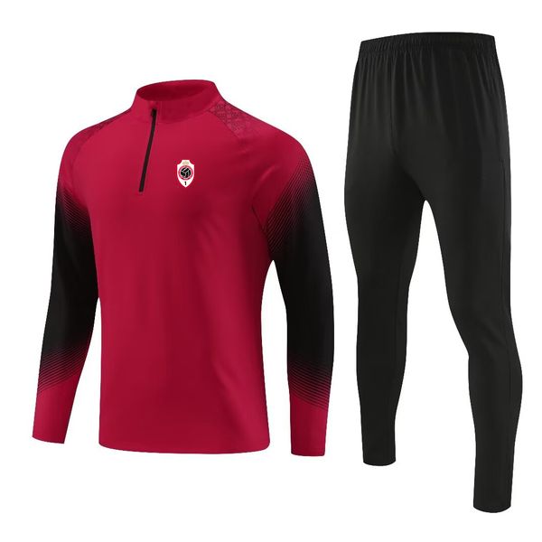 Royal antwerp fc roupas esportivas masculinas de treinamento ao ar livre adulto semi-zíper respirável moletom jogging casual manga longa terno