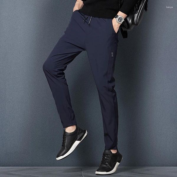 Pantaloni da uomo Primavera Autunno Tasca con coulisse Solido Casual Harlan Sport Fasciatura Pantaloni arricciati Moda Donna da ufficio allentata