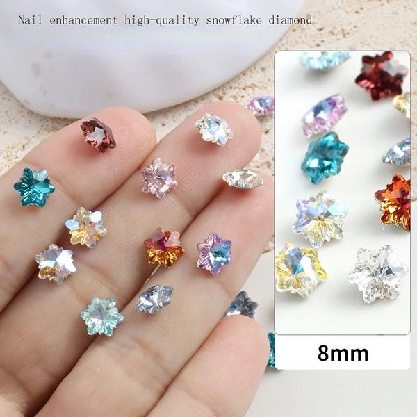 Tırnak Sanat Dekorasyonları 10/20 PCS Kar Tanesi Kristalleri Tutkal Taş Taşları Akım Ayı Taşları Malzemeler Manikür Yumavuz Rhinestone