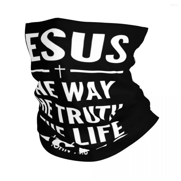 Berets Jesus The Way Truth Life Halsmanschette UV-Gesichtsschutz Winter Religion Kreuz Christlicher Glaube Bandana Schal für Ski
