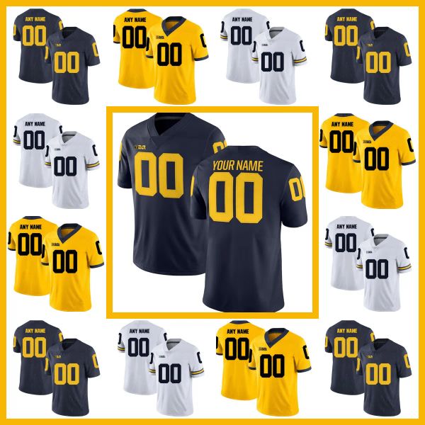 NCAA American Football Wear College Michigan Woerines 9 JJ McCarthy Jerseys 2 Blake Corum 10 Том Брэди Донован Эдвардс Ронни Белл