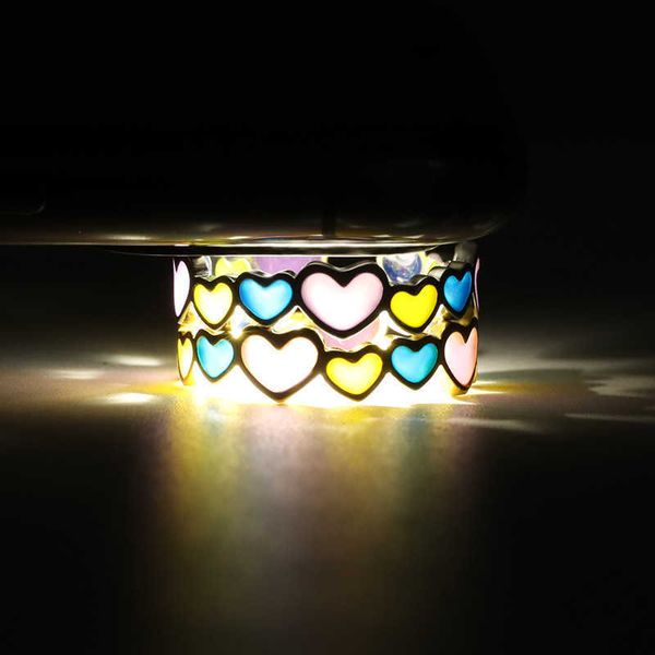 Anelli a fascia Anello luminoso alla moda per donna Uomo Glowing In Dark Heart Lover Coppia Anelli di apertura per matrimonio Anello a farfalla Gioielli con fascino AA230426