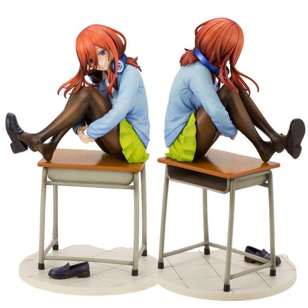 Anime Manga 19cm The Quintessential Quintuplets Anime Figur Nakano Miku Actionfigur Nakano Nino Sexy Girl Figur Sammlermodell Spielzeug Z0427