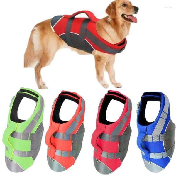 Abbigliamento per cani Gilet per animali Giubbotto di salvataggio di grandi dimensioni Abbigliamento Labrador Golden Surf Nuoto Pettorine Gilet Galleggiante Costume Sicurezza S-XL Abbigliamento per animali domestici