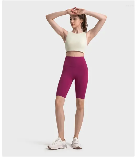 Pantaloncini attivi personalizzabili con logo Pantaloni da ciclismo da palestra Elasticizzati Aderenti al ventre Dimagranti Sport Fitness Yoga