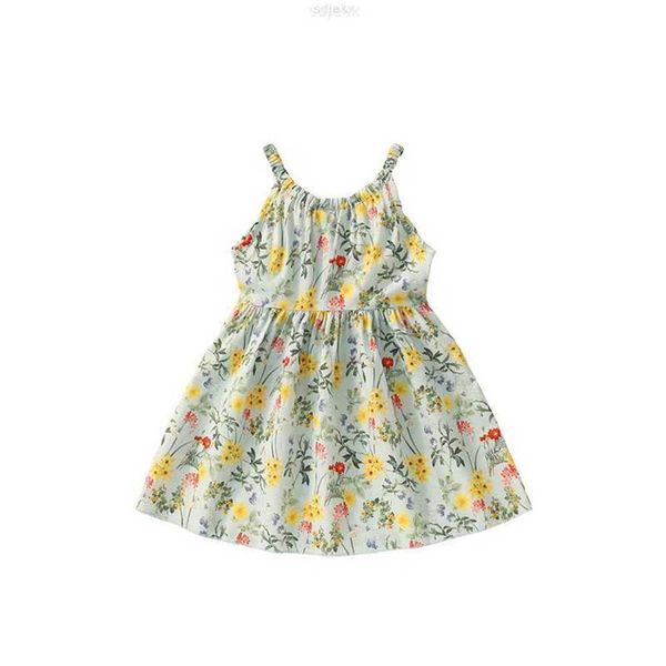 Kleidung Sets Neueste Boutique Großhandel Strand Sling Shivering Sommer Kinderkleidung Kleinkind Baby Blumenmädchen Kleider