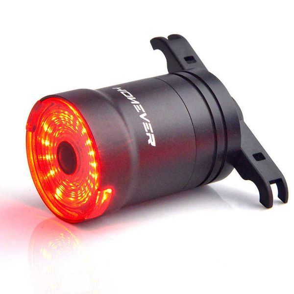 Luzes de bicicleta Honever Biciclo traseira Luz traseira Smart Breke Sensing MTB Bike Road Bike Cycling Scooter Electric Scooter Tail Segurança Taileira P230427