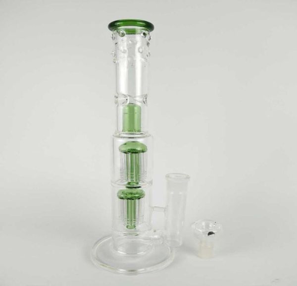 Grace Glass Bong quotSpoiled Greenblack Speranzaquot árvore dupla perc cúpula percolador tubo de água 18mm tigela grande cano de água 15q8462262