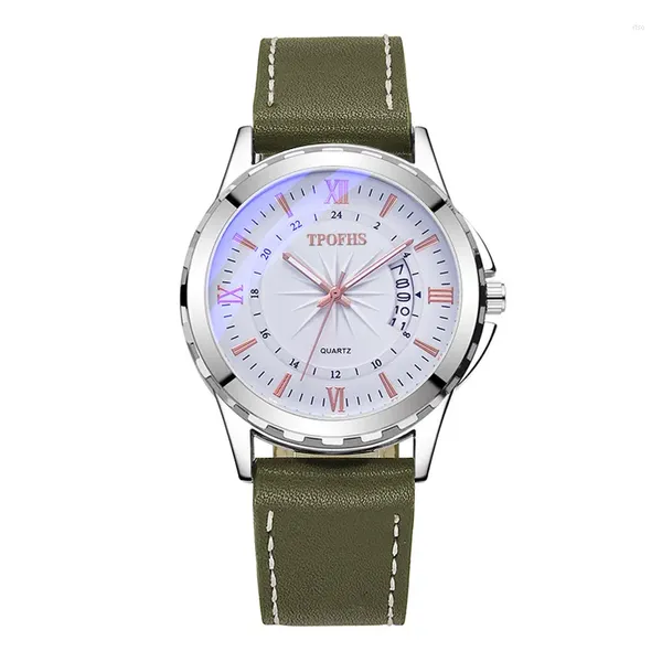 Armbanduhren Top Qualität Kalender Wasserdichte Uhr Für Männer Lederband Herren Armbanduhr Uhr Uhren Freizeit Sport Schmuck Geschenk