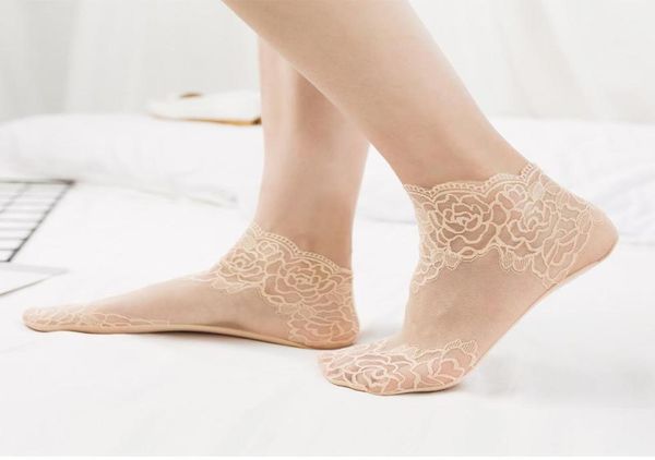 Socken Strumpfwaren Frauen Druck Fishnet Knöchel Transparent Dame Frühling Sommer Mädchen Weibliche Sexy Mode Spitze Fisch Net Kurze Socke Mesh6400140