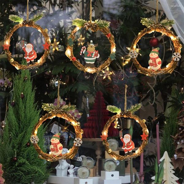 Fiori decorativi Decorazione natalizia Lampada ghirlanda Decorazione della stanza di Babbo Natale Ghirlanda di luci a corda per il festival delle vacanze dell'albero di Natale