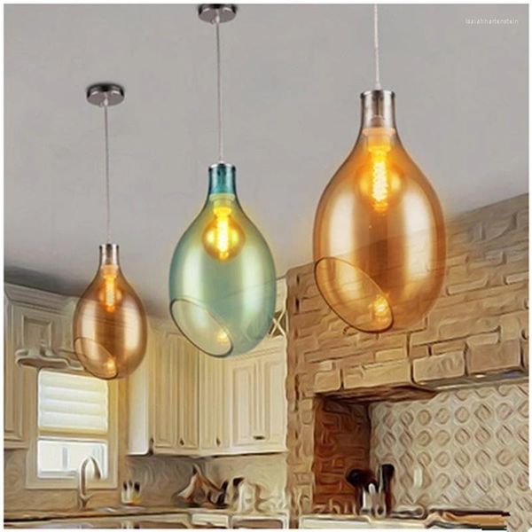 Lâmpadas pendentes de iluminação de luz geométrica Brass Big Lamp Shade Designer de luxo