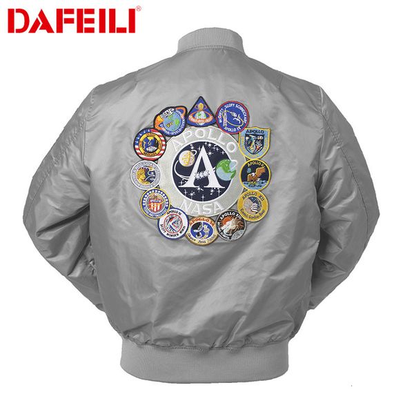 Giacche da uomo Apollo Winter Thick Bomber da volo pilota dell'aeronautica americana ma1 imbottitura reversibile personalizzata disponibile piumino di fabbrica OEM per me 221006