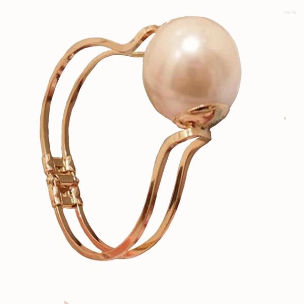 Bangle Fashion Big Symeduled Pearl Bracelets Bangles Classical Gold/Silver Color Jewelry Jewelry Jouselry Women Party Gifts