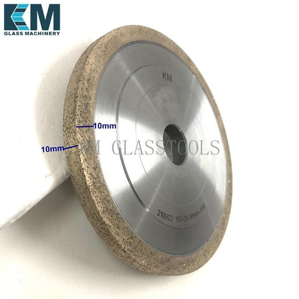 Kostenloser Versand!150 x 25 x FE10 x 10 mm, flache Kante (1A1), periphere Daimond-Räder, Schleifscheibe für Glasschleifmaschine