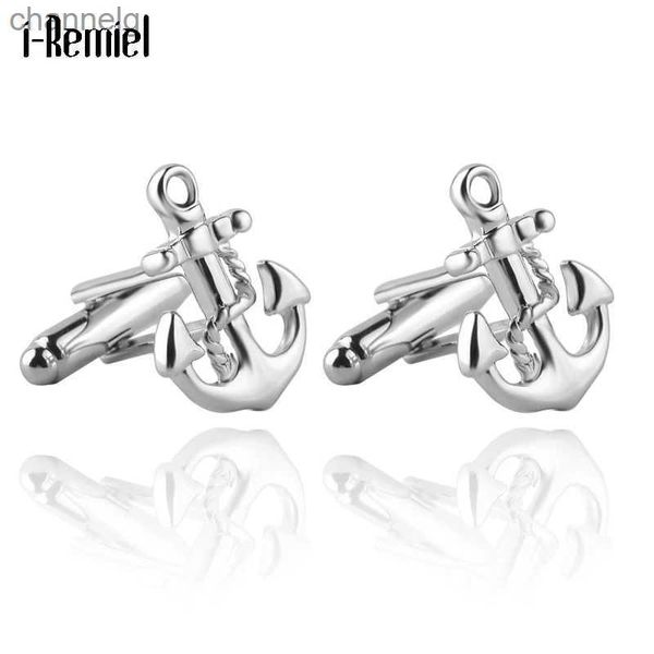 Cuff Links Anchor Cufflinks for Mens High Quality Sleeve Cuff Links Business French Shirt Suit Studs Accessories Men Fashion Jewelry YQ231128