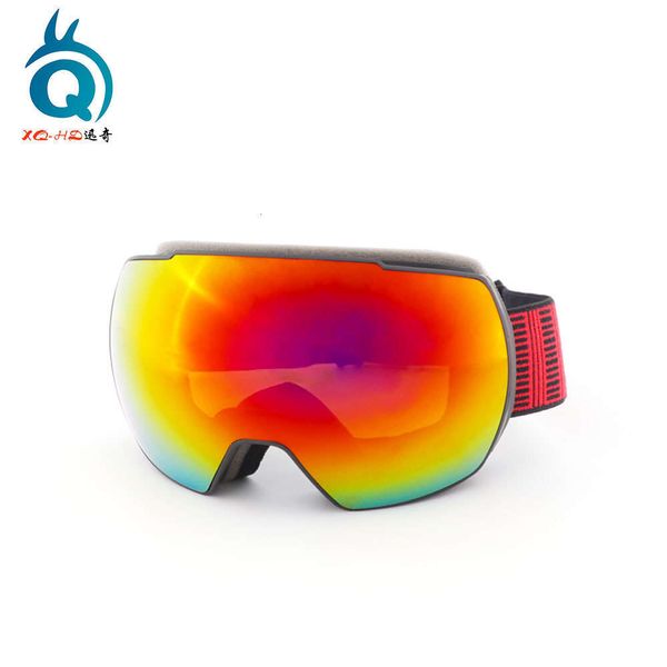 Skibergsteigerbrille, beschlag-, staub- und sandbeständige Sportbrille mit großer sphärischer Oberfläche, die festgeklebt werden kann