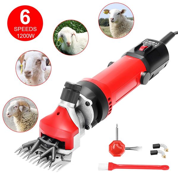 Grooming 1200w tesoura de ovelha elétrica 13 dentes faca reta montanha lã barbear ajuste push shear aparar ferramenta pet cabelo clipper