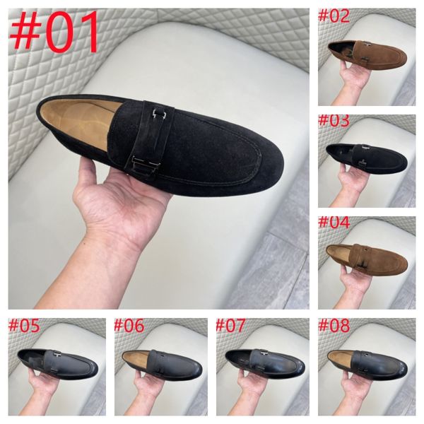 10 Modello Scarpe formali di lusso per uomo Designer in vera pelle di alta qualità Scarpe stringate sociali Uomo Abito da sposa Sapato Oxford Colore misto Adulto