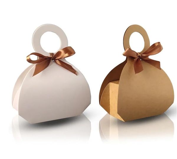 200 шт., белая крафт-бумага, картонная коробка для конфет, подарок на день рождения, Рождество, день Святого Валентина, свадебное украшение