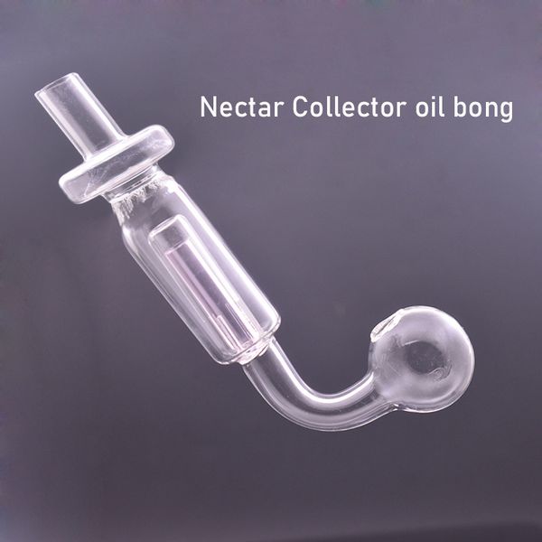 Nuovo design di aggiornamento Tubo per bruciatore a olio in vetro con palla da 30 mm Dab Cannuccia Rig per olio Raccoglitore di cenere Bong Bubbler Tubo per l'acqua portatile per tasca