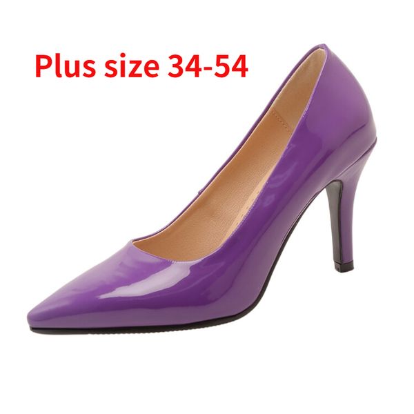 2023 Taglie forti 50 52 54 Moda Tacchi alti Scarpe da donna 8,5 cm Scarpe da sposa per banchetti a spillo sottili Scarpe da donna con punta a punta