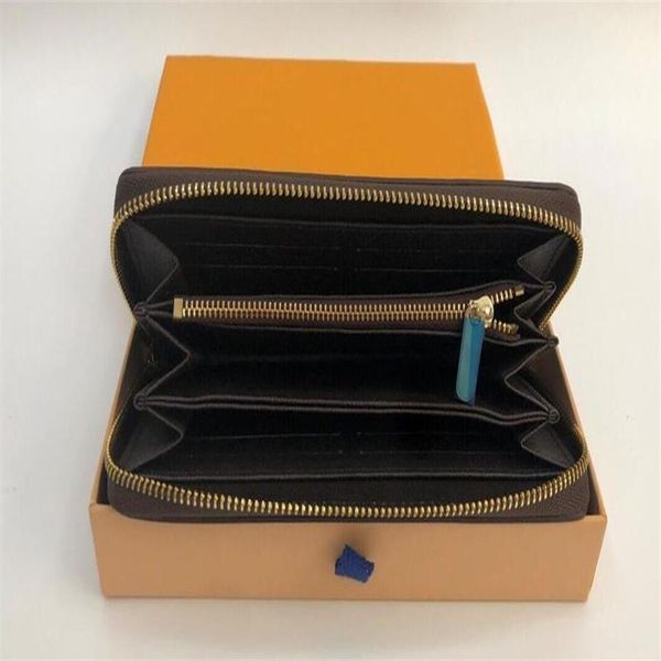 Zippy Wallet Vertikal die stilvollste Möglichkeit, Geldkarten und Münzen berühmte Design Männer Leder Geldbeutel Long297Q mitzunehmen