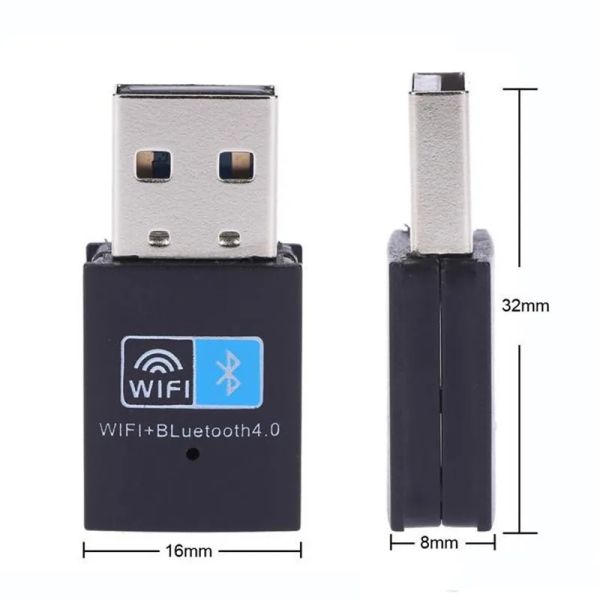 848d USB Bluetooth 4.0 Адаптерный ключ 150 м беспроводной Wi -Fi 802.11n/G/B Card LAN Card + Bluetooth v4.0 Адаптер для настольного ноутбука