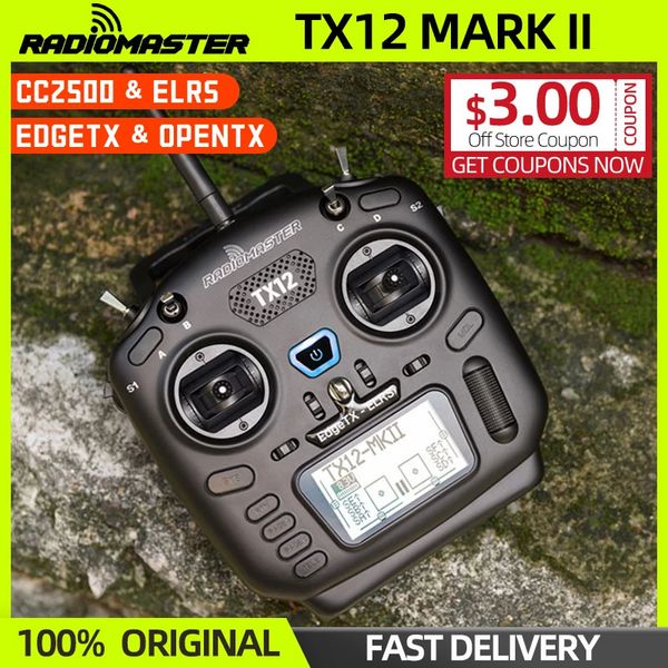 Andere Elektronik RadioMaster TX12 MKII Mark 2 MK2 Radio CC2500 ELRS EdgeTX OpenTX 16CH Multi Modul kompatibler Steuersender Original 231128