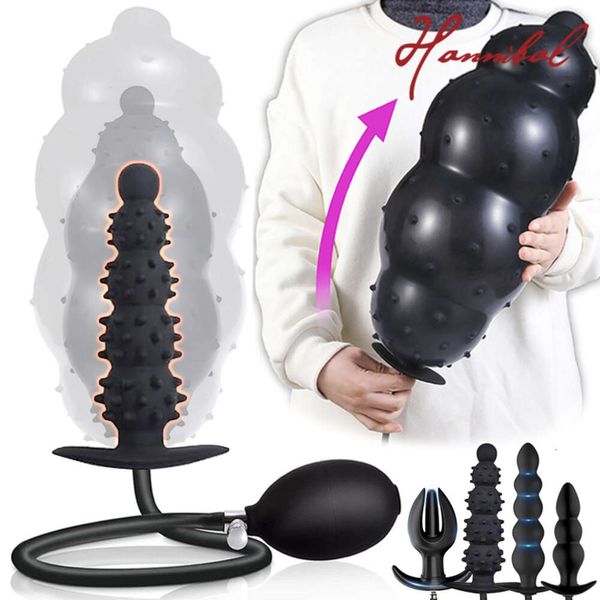Sexspielzeug-Massagegerät Hannibal, aufblasbarer Analplug, riesiger Hintern, stimulierendes Spielzeug für Frauen/Männer, Prostata-Massagegerät, groß