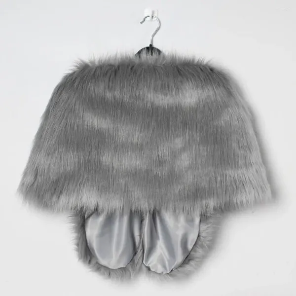 Шарфы для вечеринок, шаль, утепленная теплая морозостойкая накидка, женское элегантное пальто из искусственного меха для вечеринок, осенне-зимняя мода