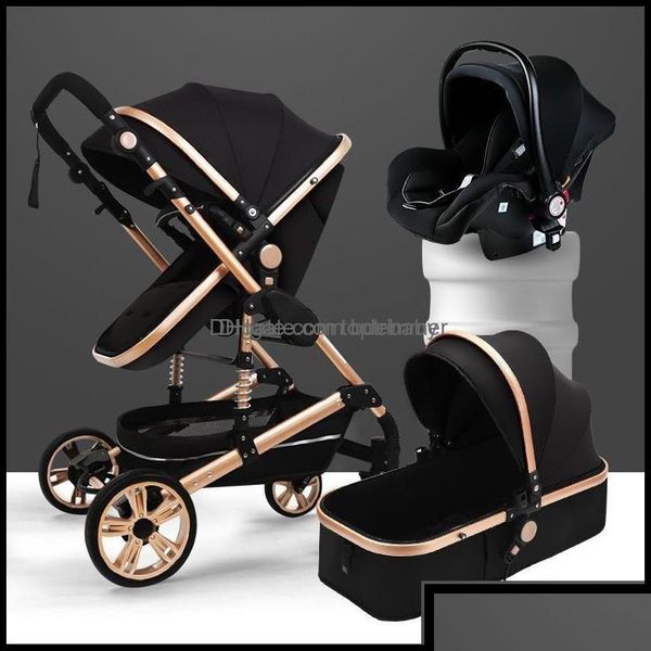 Passeggini # Passeggini Passeggini per bambini maternità Passeggino di lusso High Landview 3 in 1 Passeggino portatile Carrozzina Comfort per Born Drop Delivery B Dhhuw