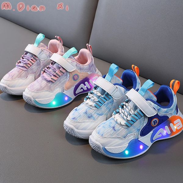 Stivali Tenis Bambini Scarpe LED Ragazzi Ragazze Sneakers illuminate Incandescente per bambini Scarpe da bambino traspiranti con suola morbida e casual 231127