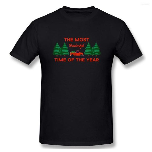 Herren T-Shirts The Most Wonderful Christmas Design Day Basic Kurzarm T-Shirt Europäische Größe