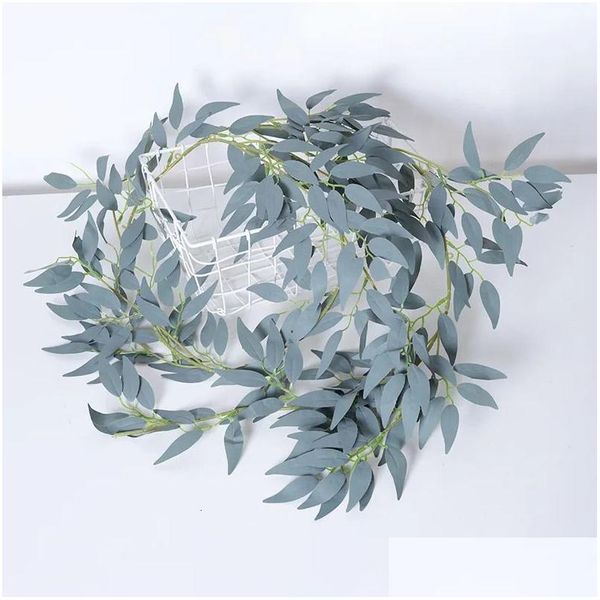 Decorazioni natalizie 180 cm Salix Foglia di vite Cirrus Bouquet di fiori artificiali Set Pu Finto tavolo da soggiorno Atmosfera nuziale 231018 Dh17A