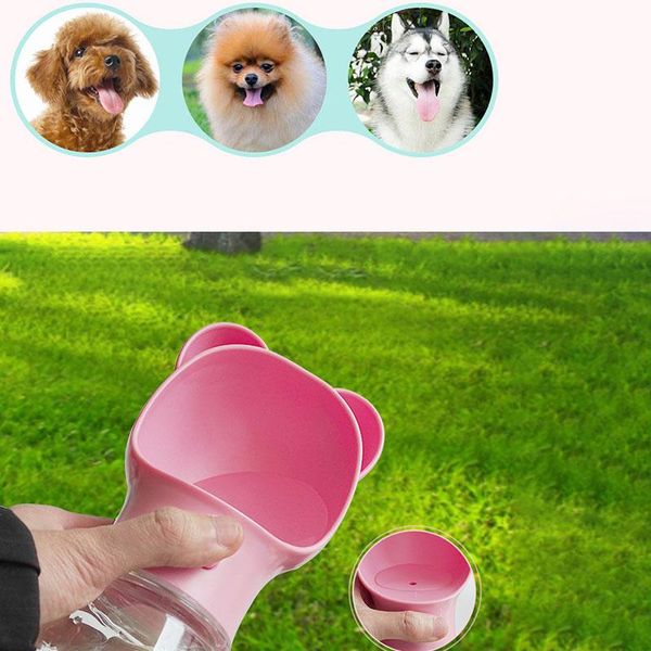 Alimentazione Bottiglia per cani portatile Acqua potabile Ciotola per animali all'aperto Acqua Piccola tazza per alimentazione per cani di grandi dimensioni Distributore di acqua per animali domestici per gatti Cucciolo