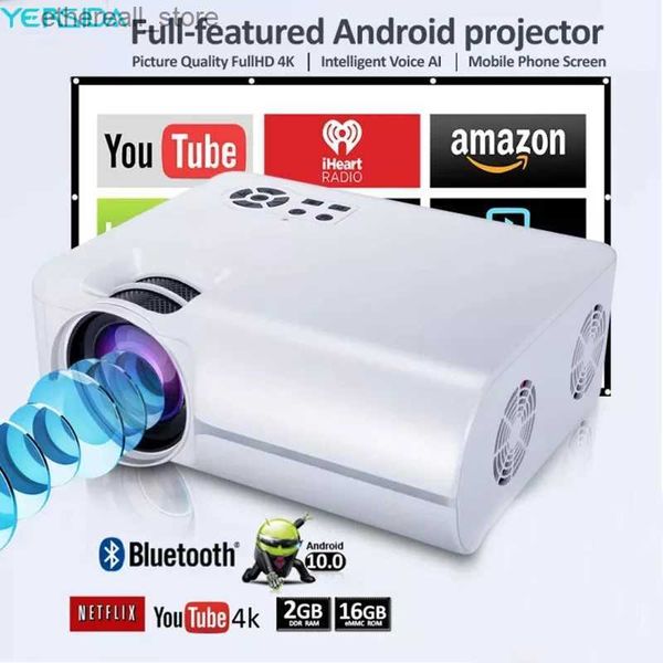 Projetores YERSIDA Projetor VS315 1080P Smart TV WIFI portátil Home Theater Cinema Bateria Sync Phone Beamer Projetores LED para filme 4k Q231128