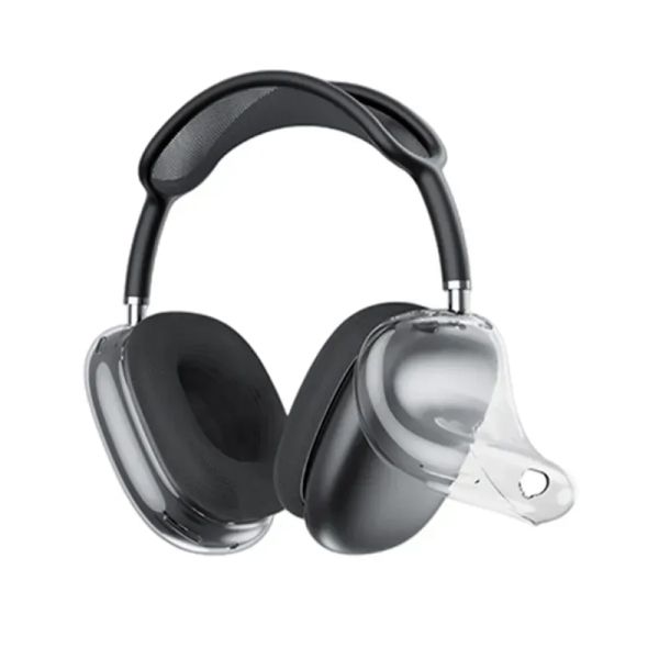 Für Airpods Max Kopfhörer-Kissen, Zubehör, solides Silikon, hohe individuelle wasserdichte Schutzhülle für Kopfhörer aus Kunststoff, Schwarz