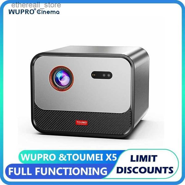 Proiettori Proiettore intelligente WUPRO X5 1600ANSI Lumen 1080P FHD Portbale Home Theater Versione globale Bluetooth MEMC Proiettore da esterno RGB-LED Q231128