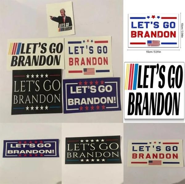 200pcs/dhl Gidelim Brandon Sticker Araba Kamyonu Tampon Vinil Çıkartma FJB Slogan FCK Anti Joe Biden Prop Props ATALALS Windows Su Kupaları Trump 2024 Kağıt Çıkartmalar