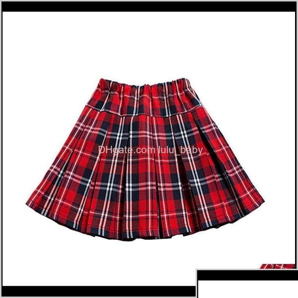 Saias bebê mini saia plissada jovens meninas saias xadrez escola crianças roupas crianças uniforme idade 4 6 8 10 12 14 16 anos drop entrega dhd4s