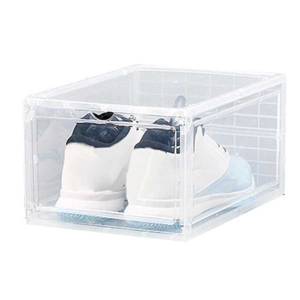 es bin 1pc platic transparente gaveta Cae Dutproof Container para armazenamento de sapatos de caixa de brinquedos w0428